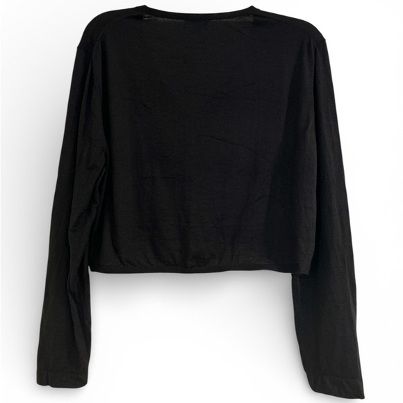 LAFAYETTE 148 NEW YORK Wool button Cropped Cardigan Black Size XL - Picture 2 of 7